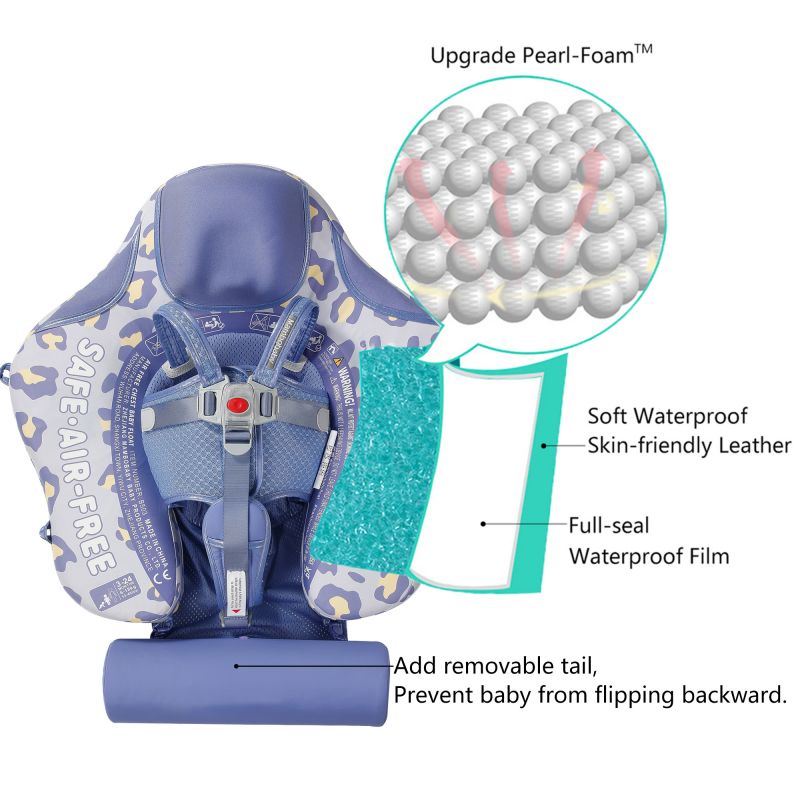 Heccei FoamCore™ Waterproof Deluxe Baby Float - Leopard