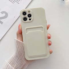 LVOEST Phone Case For iphone 11 12 13 pro max XR x xs max 7 8 plus se 2020 12 mini 14 pro Soft Silicone Wallet Card Holder cover
