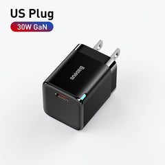 Baseus 30W GaN Charger PD Fast USB Type C Charger USB C PD3.0 QC3.0 PPS Quick Charging For iPhone 14 13 12 11 Pro Max Tablets