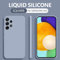 Liquid Silicone Case For Samsung Galaxy A52 A72 A71 A51 S20 FE S21 Ultra S10 Plus A50 A31 A70 A32 A41 A53 5G A21S S22 Soft Cover