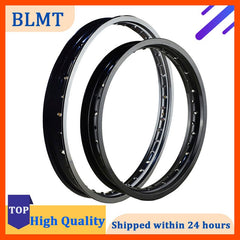6061 Aviation Aluminum F & R Motorcycle Black / Silver Rims Wheel Circle 2.15x18 1.60x21 36 Spoke Holes High Strength Black