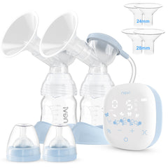 NCVI Electric Double Breast Pumps,Nursing Hospital Grade Breastfeeding Pump Strong Suction Power with Two Sizes Flange Choose