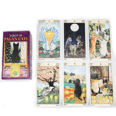 78 Cards Deck Tarot Of Pagan Cats Full English Family Party Board Game Oracle Cards Astrology Divination Fate Card Drop Shipping