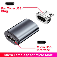 Type C Micro USB Convert Magnetic Adapter USB Cable Magnetic Charger Connector Usbc 3 in 1 Charging Converter For iPhone Samsung
