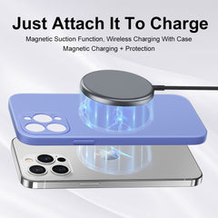 For Magsafe Magnetic Wireless Charging Case For iPhone 13 11 12 Pro MAX mini 8 Plus XR XS Max X SE 2020 Liquid Silicone Cover