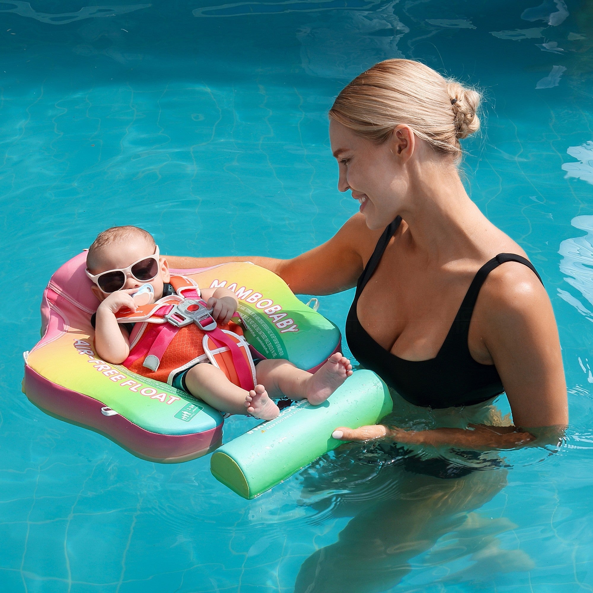Heccei FoamCore™ Wasserdichter Deluxe Baby-Schwimmring mit Farbverlauf