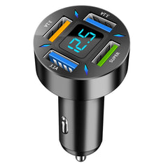 66W 4 Ports USB Car Charger Fast Charging PD Quick Charge 3.0 USB C Car Phone Charger Adapter For iPhone 13 12 Xiaomi Samsung