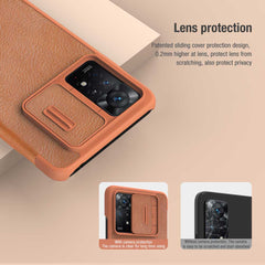 For Xiaomi Redmi Note 11 Pro Case NILLKIN Qin Leather Lens Protection Cover For Note 11 Pro 5G Slide Camera Case For Note 11Pro+