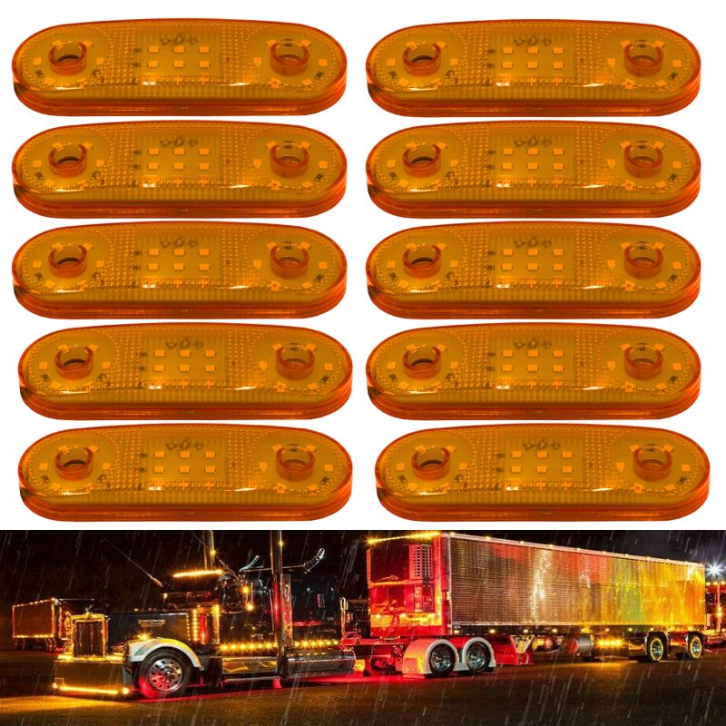 10PCS Warning Light LED Truck Trailer Side Marker Indicators clearance –  heccei online shop