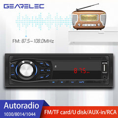 Gearelec Car radio 1 Din Bluetooth Radio Car MP3 Player FM USB Auto Stereo Audio Stereo Digital Audio FM Music Stereo Autoradio