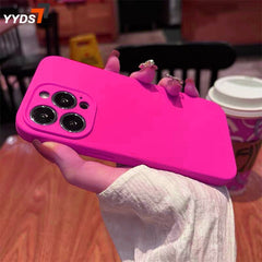 YYDS Original Square Liquid Silicone Phone Case For iPhone 11 12 13 14 Pro Max XS XR X Mini 7 8 Plus SE 2 Shockproof Back Cover