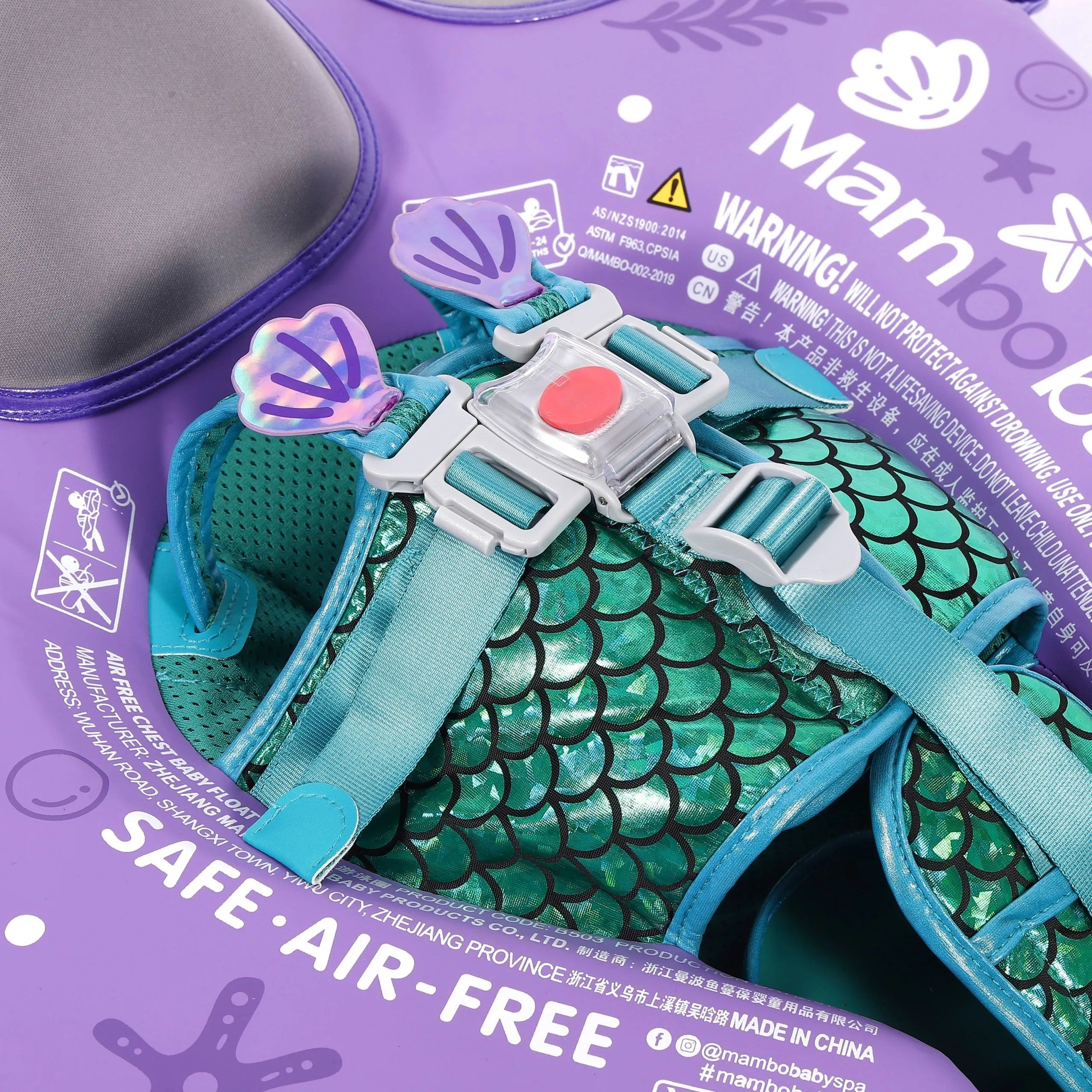 Heccei FoamCore™ Waterproof Deluxe Baby Float - Mermaid