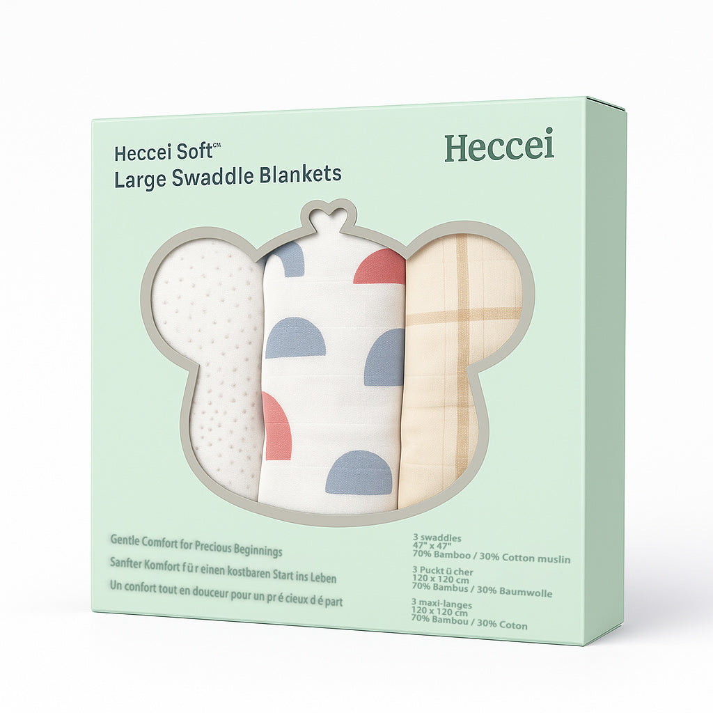 Heccei Baby Swaddles 3 Pack