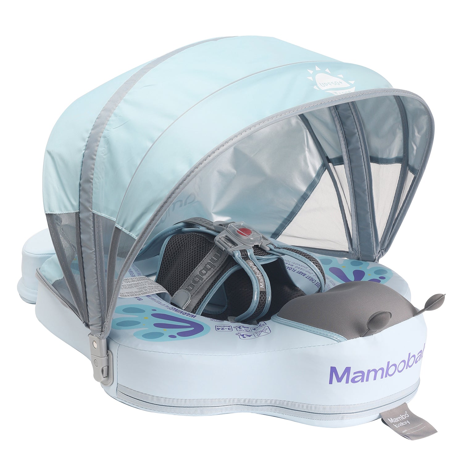 Heccei Baby Swim Float Butterfly With UPF50+ Canopy