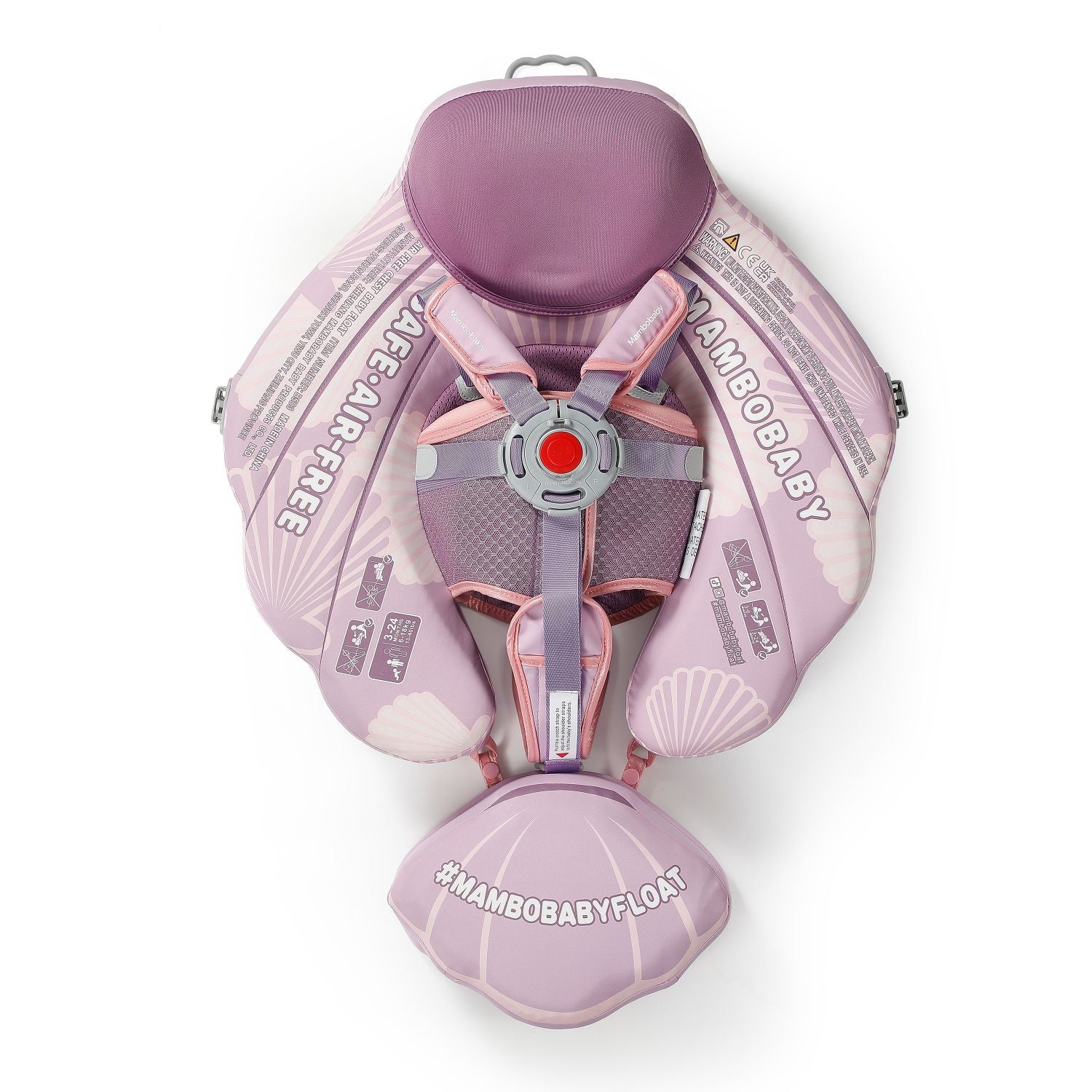 Heccei Baby Swim Float Seashell With UPF50+ Canopy