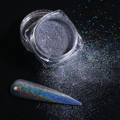 White Chrome Pearl Nail Powder Shimmer Glitter Wedding Bride Nail Design Aurora Rubbing Dust Mirror Effect Fairy Powder GLY459