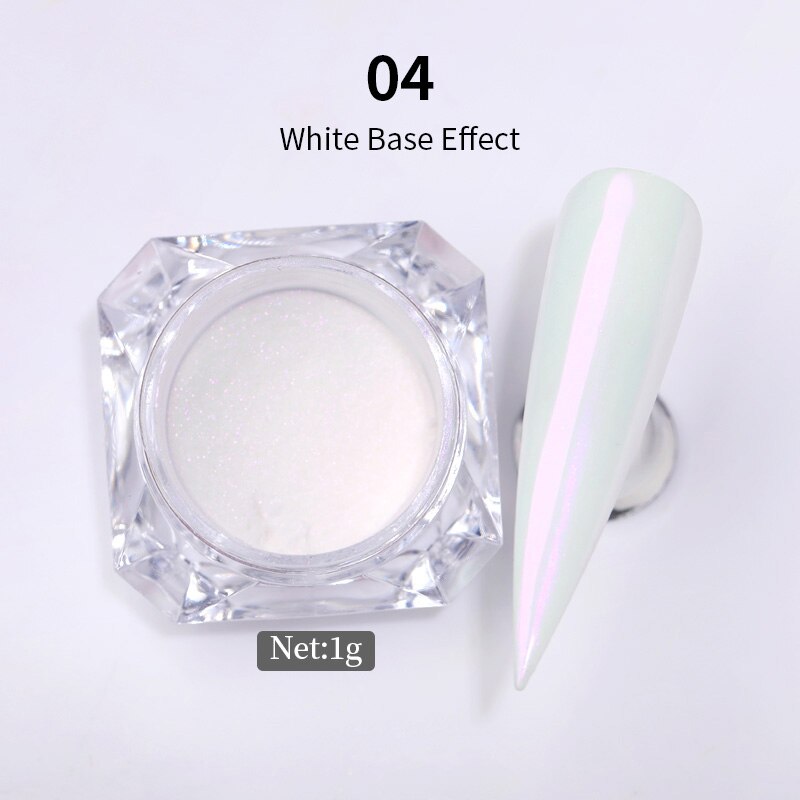 1 Box Pearl Shell Nail Glitter Powder Aurora Nails Ice Transparent Sparkle Iridescent Effect Nail Art Pigment Chrome Glitters