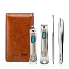 MR.GREEN Portable Manicure Set Nail Clippers Travel Tools Kit Stainless Steel Gift Box For Friends Or Family