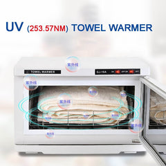 16L Large Capacity Hot Towel Warmer Metal Tools Disinfection Cabinet With UV Sterilizer For Gym Hotel Facials SPA Massage Salon
