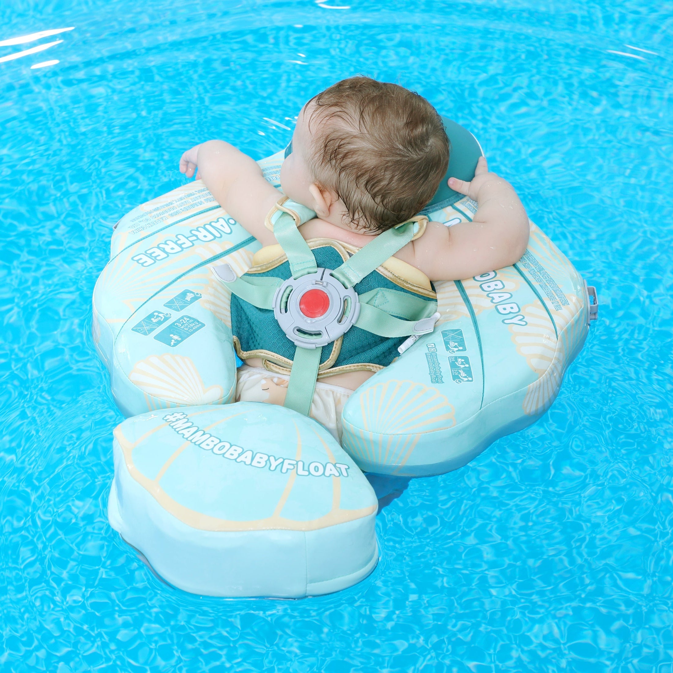 Heccei Baby Swim Float Seashell With UPF50+ Canopy