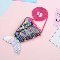 Girls PU Sequin Fishtail Shape Bag | Heccei
