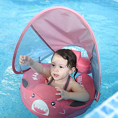 Mambobaby Baby Shark Float with Sun Canopy – Pink (Limited Edition) | Heccei