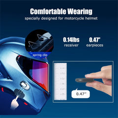 Motorcycle BT Helmet Headset Wireless Hands-free call Kit Stereo Anti-interference Waterproof Music Player Speaker Headphones