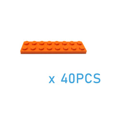 40pcs DIY Building Blocks Thin Figures Bricks 2x8 Dots 13Color Educational Creative Size Compatible With 3034 Toys for Children