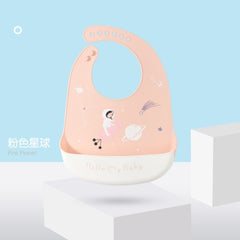 Baby Bibs Waterproof No-wash Silicone Bib Feeding Baby Newborn Cartoon Aprons Adjustable Burp Cloths Baby Stuff