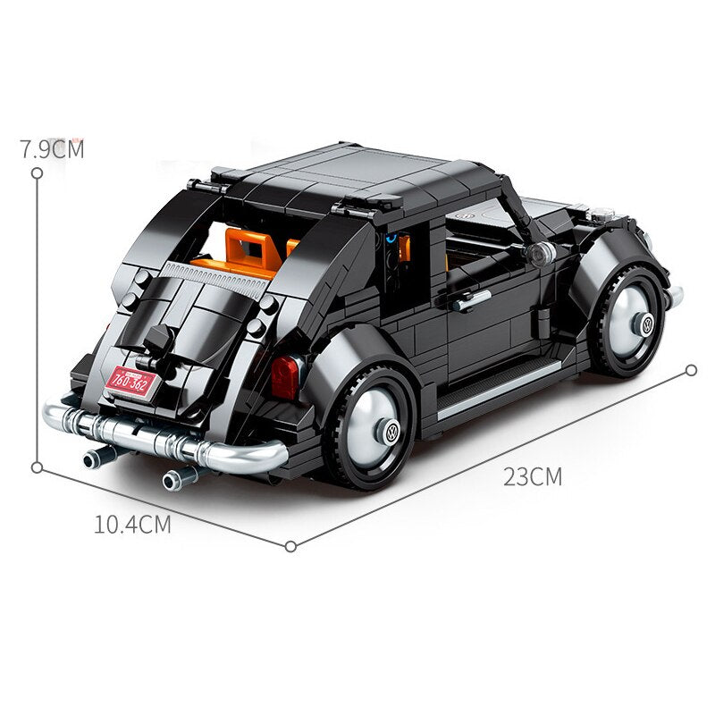 SEMBO City Beetle Classic Sports Car Building Blocks MOC Retro Technical Vehicle Model Bricks Toys For Children Birthday Gifts