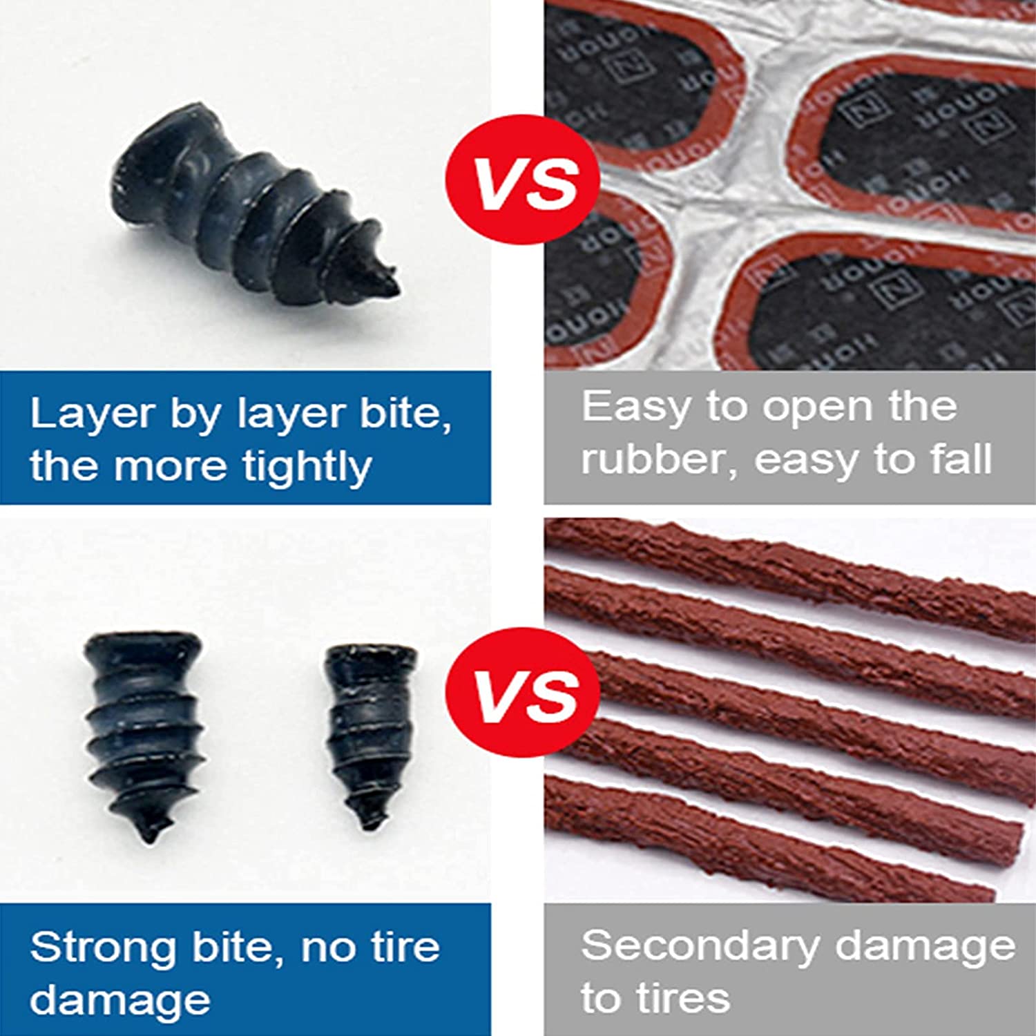 Vacuum Tyre Repair Set Nail Kit for Wheels Car Motorcycle Scooter Rubber Tubeless Tire Repair Tool Glue Free Repair Tire Nail