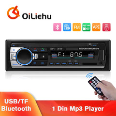 OiLiehu 1 Din Car Radio Stereo FM Aux Input Receiver SD TF USB JSD-520 12V In-dash 60Wx4 MP3  Multimedia Autoradio Player