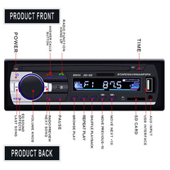 Podofo JSD-520 Car Radio In Dash 1 Din Tape Recorder MP3 Player FM Audio Stereo USB/SD AUX Input ISO Port Bluetooth Autoradio