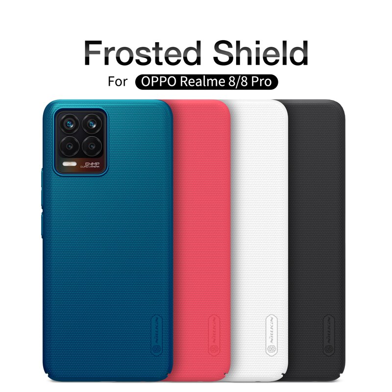For OPPO Realme 8 Pro Case For Realme 8 Pro NILLKIN Frosted Shield PC Hard Back Cover For Realme 8 with Gift Phone Holder