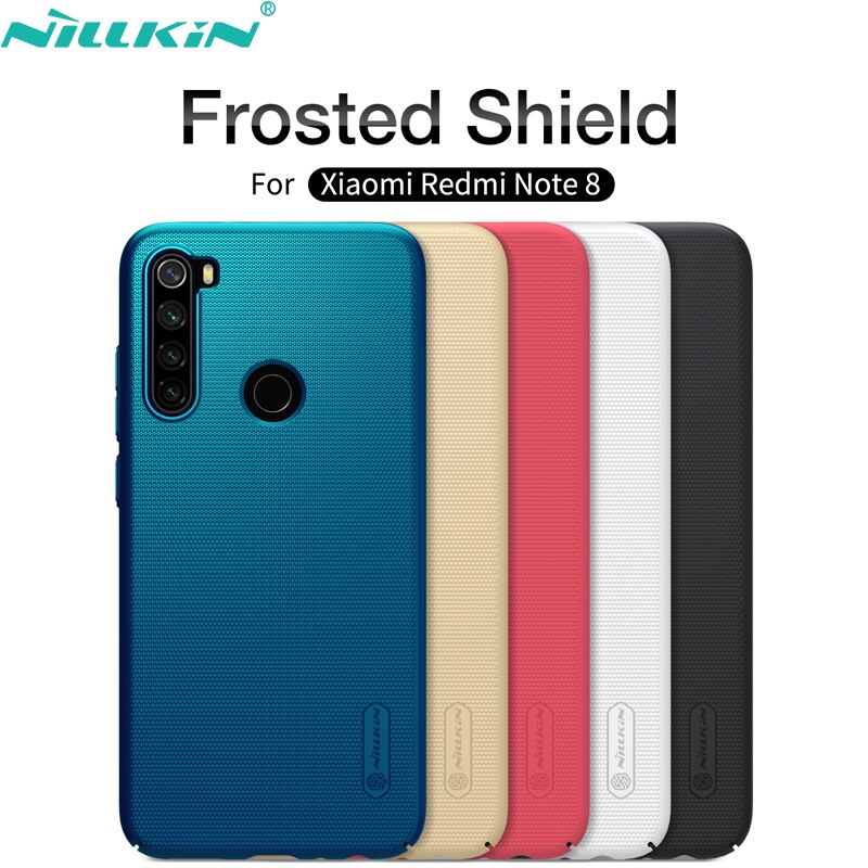 For Xiaomi Redmi Note 8 Case Frosted Shield PC Hard Anti-fingerprint Matte Case Gift Phone Holder For Note 8/8 Pro Phone Cover