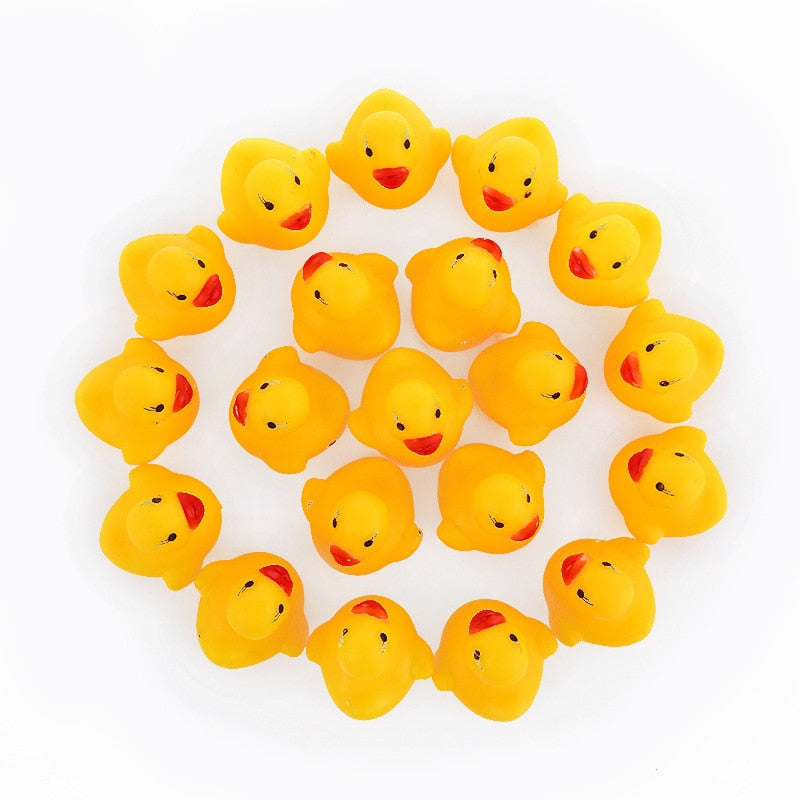 10pcs/lot Cute Baby Kids Squeaky Rubber Ducks