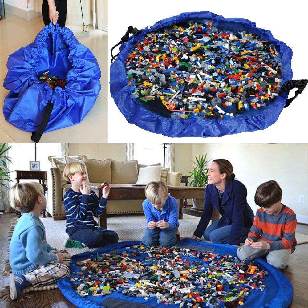 Kids Toy Storage Bag and Play Mat Lego Toys  Storage Bags | Heccei