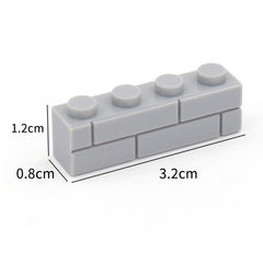 50pcs DIY Building Blocks Thick wall Figures Bricks 1x4 Dots Educational Creative Size Compatible With Brands Toys for Children