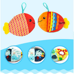 Creative Small Fish Cloth Book Cartoon Sea Animals Doll Baby Early Education Soothing Toy Washable Enlightenment Cloth Book