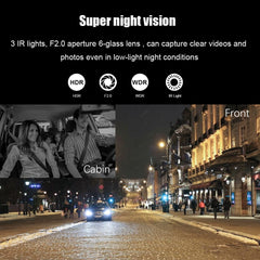2 Lens Car Video recorder HD1080P Dash Cam  Car Black Box 3.0inch IPS Camera Recorder Night Vision G-sensor Loop Recording Dvr