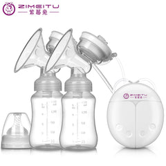 New Electric Double Breast Pump USB BPA Free Breast Pumps Baby Breast Feeding With Nursing Pads and Breast Milk Storage Gift Set