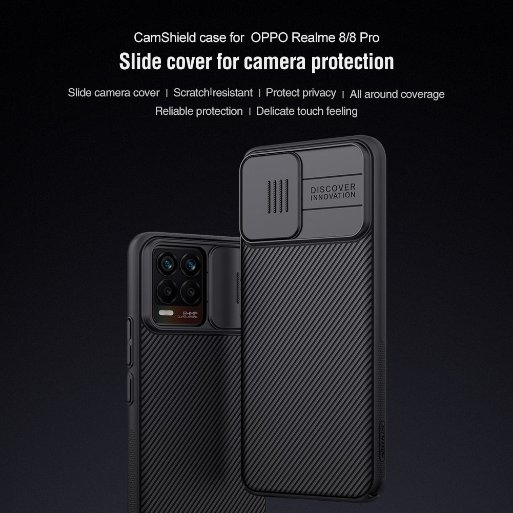For OPPO Realme 8 Pro Case For Realme 8 Pro NILLKIN CamShield Case Slide Camera Protection Back Cover For Realme 8  Case