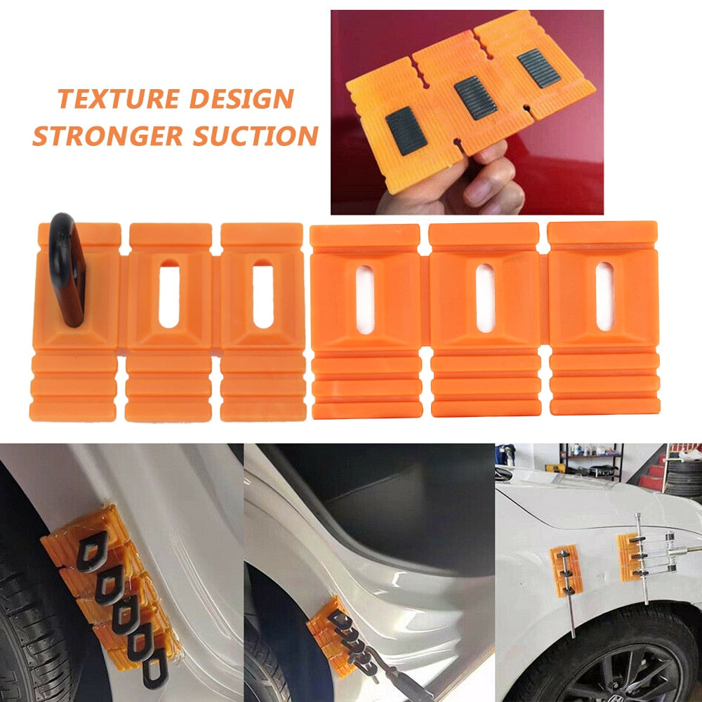 Orange Dent Puller Kit Auto Dent Repair Tools Paintless Glue Puller Tabs Tools Kit For Car Paintless Dent Repair Tool