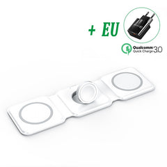 30W 3 in 1 Magnetic Wireless Charger Stand Pad Foldable for iPhone 13 12 11 Pro Max Airpods Pro iWatch 7 6 Fast Charging Station