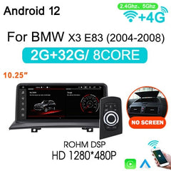 6G 128G 10.25&quot; 2 din android 12 Car Radio CarPlay autoradio with screen for BMW X3 E83 Stereo intelligent system video players