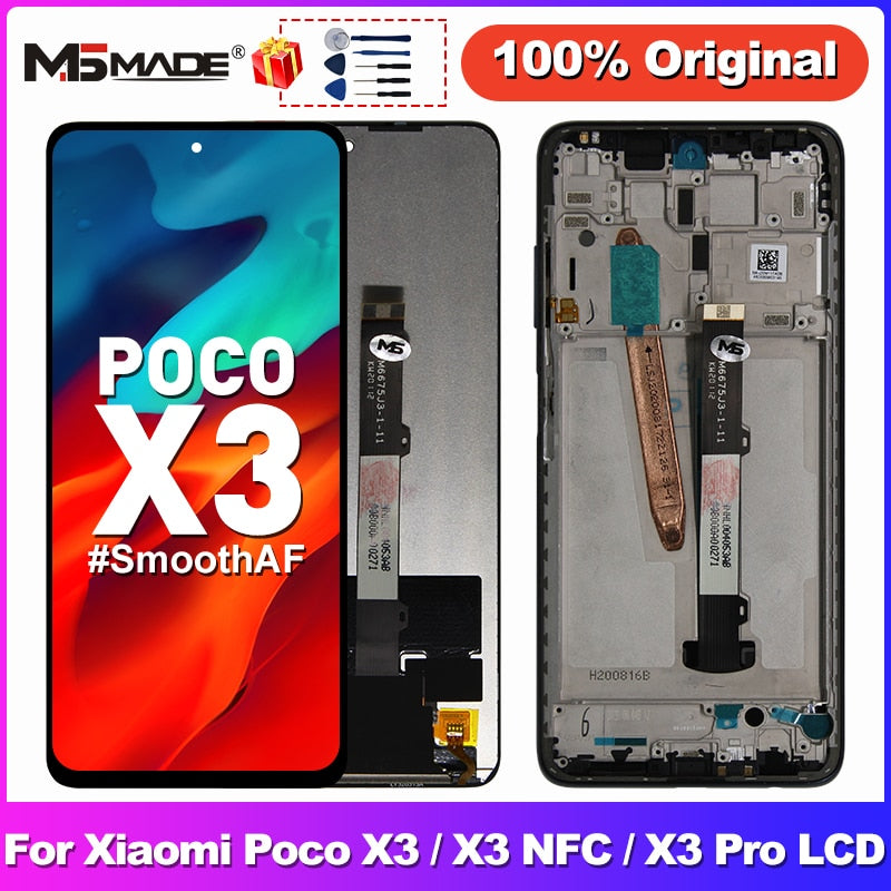 Original For Xiaomi POCO X3 Display LCD Touch Screen Digitizer For POCO X3 Pro NFC LCD Replacement Parts M2007J20CG Display