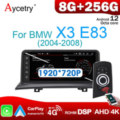 6G 128G 10.25&quot; 2 din android 12 Car Radio CarPlay autoradio with screen for BMW X3 E83 Stereo intelligent system video players