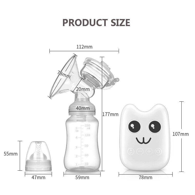 ZIMEITU Electric Breast Pump Milk Pump for Baby Feeding Strong Suction FDA Infant Milk Extractor Breast Enlargement Pumps FEED