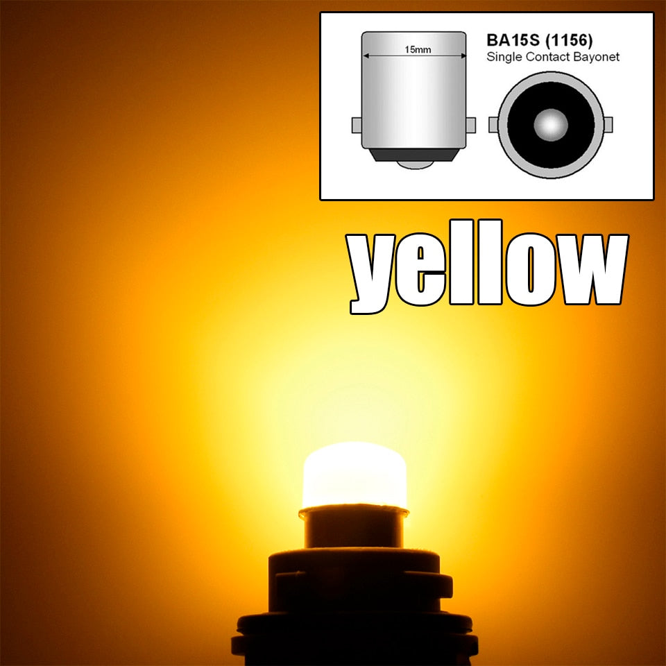2Pcs P21W LED Bulb 1156 BA15S 1157 BAY15D P21 5W Led Car Signal Lamp R5W  R10W DRL Daytime Running Light White Yellow Red 12V - AliExpress