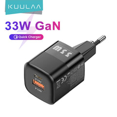 KUULAA USB C Charger 33W 20W GaN PD QC 3.0 Type C USB Charger Fast Charging For iPhone 14 13 12 11 Pro Max 7 8 Samsung iPad Air